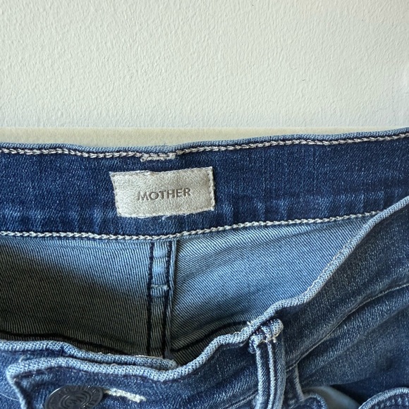 MOTHER Blue Flare Wide Leg Jeans - Picture 3 of 4